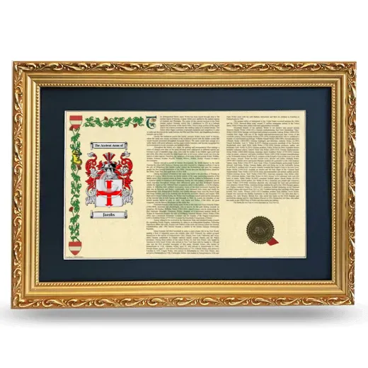 Jacobs Deluxe Armorial Landscape Framed - Gold