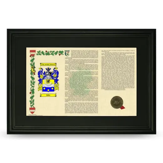 Jahn Deluxe Armorial Landscape Framed- Black