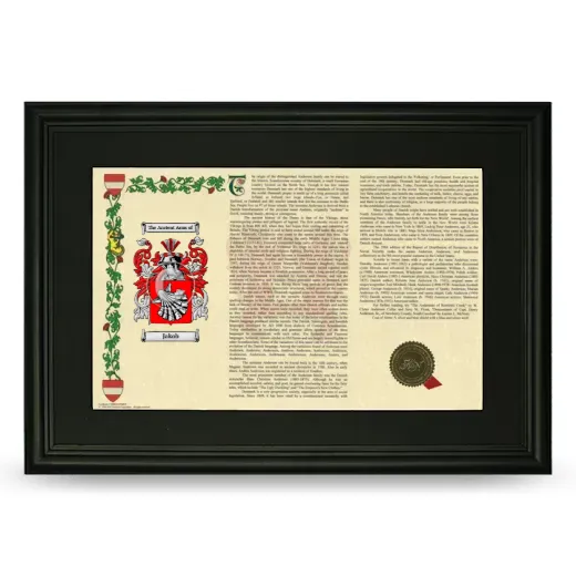 Jakob Deluxe Armorial Landscape Framed- Black