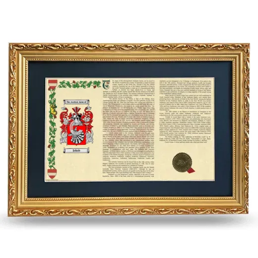 Jakob Deluxe Armorial Landscape Framed - Gold