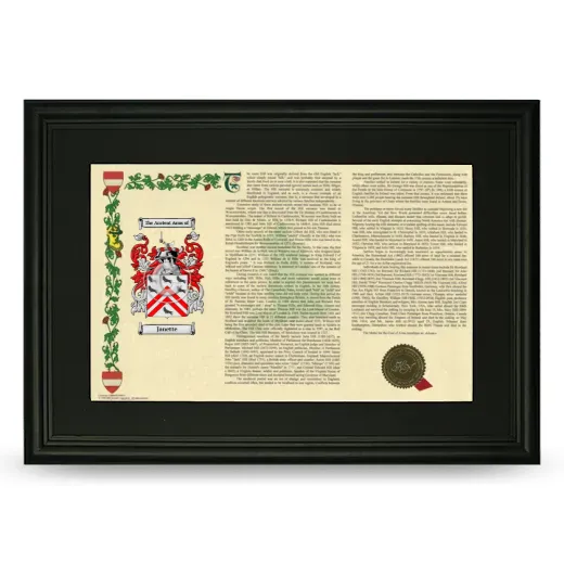 Janette Deluxe Armorial Landscape Framed- Black