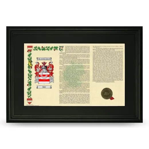 Jans Deluxe Armorial Landscape Framed- Black