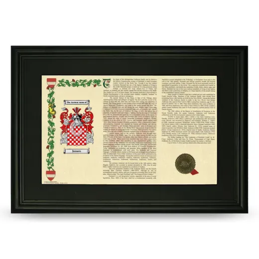 Jansen Deluxe Armorial Landscape Framed- Black