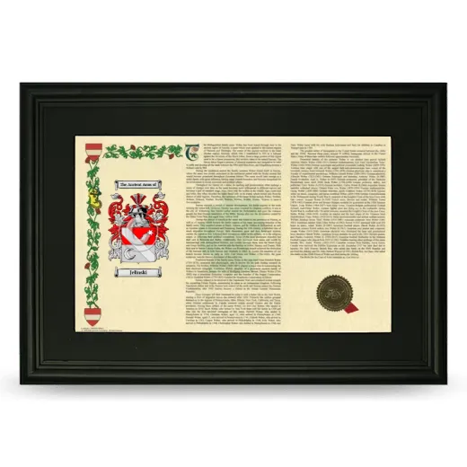 Jelinski Deluxe Armorial Landscape Framed- Black