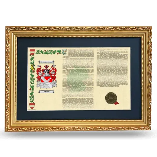 Jelinski Deluxe Armorial Landscape Framed - Gold