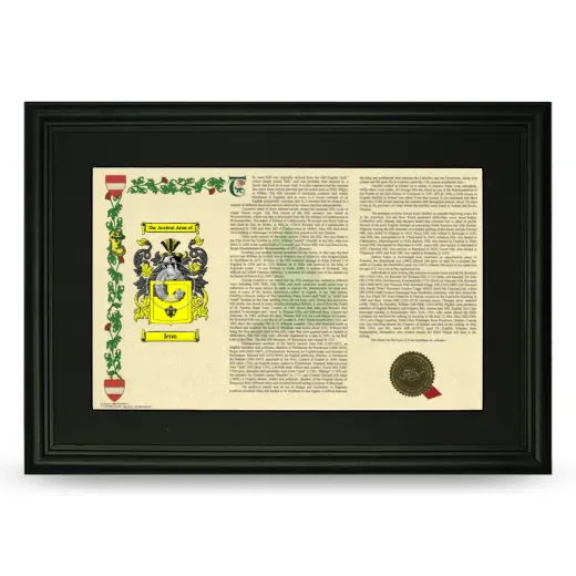 Jenn Deluxe Armorial Landscape Framed- Black