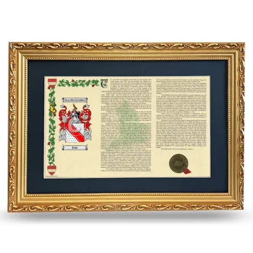 Jeny Deluxe Armorial Landscape Framed - Gold