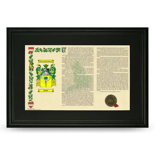 Jeram Deluxe Armorial Landscape Framed- Black