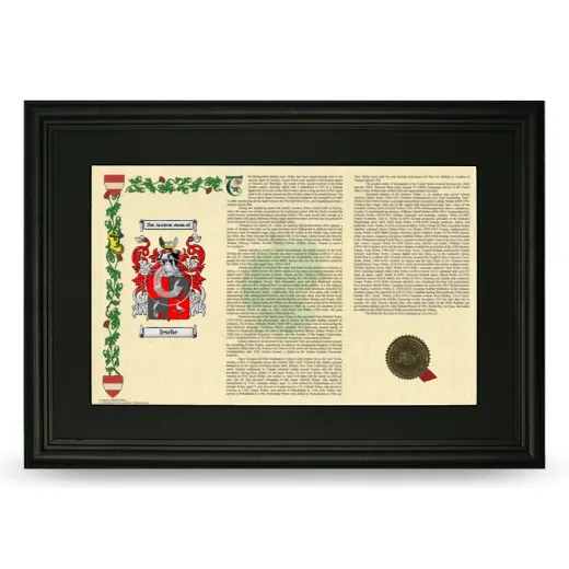 Jesche Deluxe Armorial Landscape Framed- Black