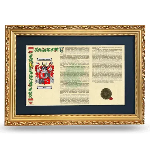 Jesse Deluxe Armorial Landscape Framed - Gold