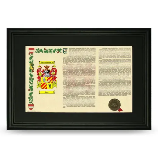Jeter Deluxe Armorial Landscape Framed- Black
