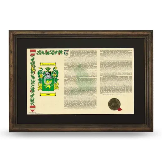 Jinks Deluxe Armorial Landscape Framed - Brown
