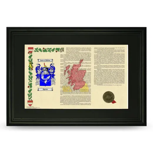 Jipson Deluxe Armorial Landscape Framed- Black