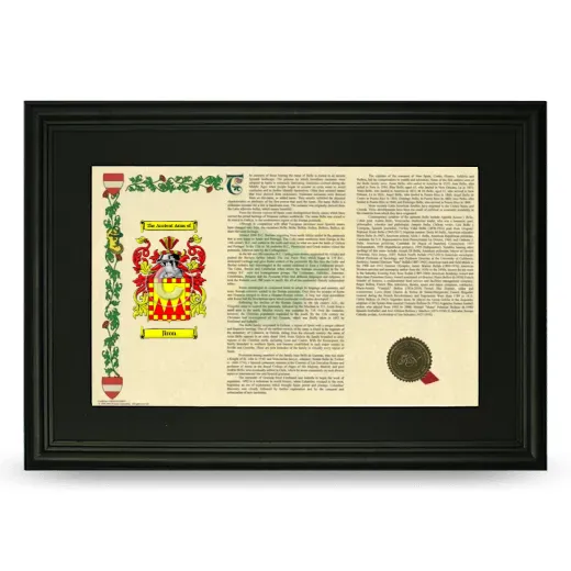 Jiron Deluxe Armorial Landscape Framed- Black