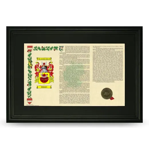 Johanes Deluxe Armorial Landscape Framed- Black