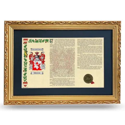 Johansson Deluxe Armorial Landscape Framed - Gold