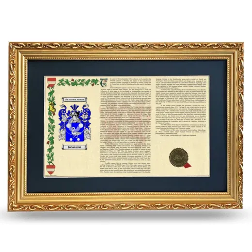 Johansson Deluxe Armorial Landscape Framed - Gold