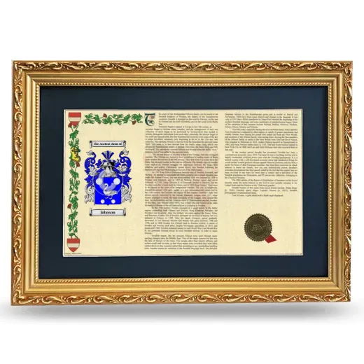 Johnson Deluxe Armorial Landscape Framed - Gold