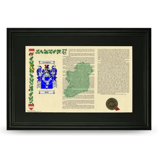 Joint Deluxe Armorial Landscape Framed- Black