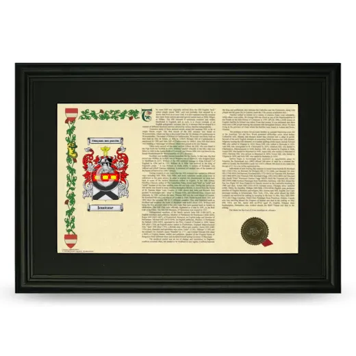 Jonstone Deluxe Armorial Landscape Framed- Black