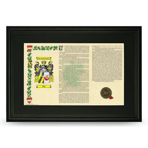 Jorg Deluxe Armorial Landscape Framed- Black