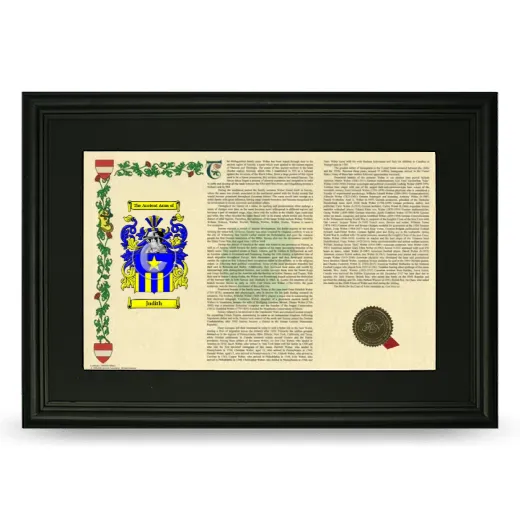 Judith Deluxe Armorial Landscape Framed- Black