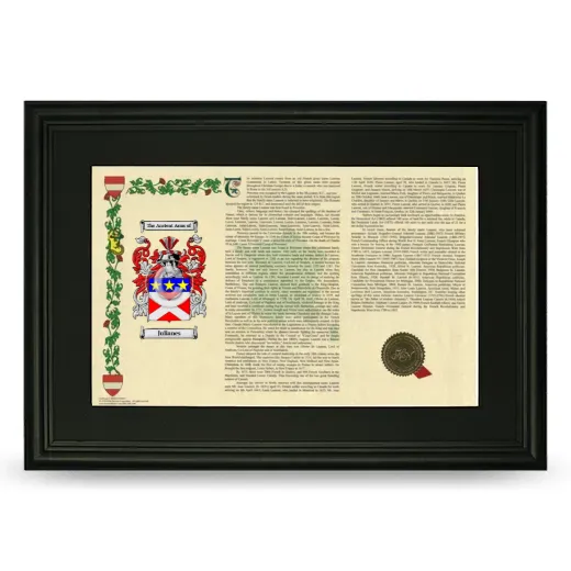 Julianes Deluxe Armorial Landscape Framed- Black