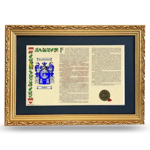 Junkers Deluxe Armorial Landscape Framed - Gold