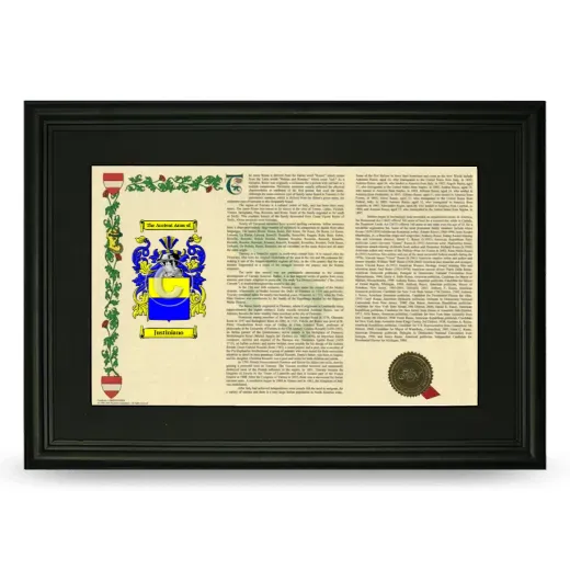 Justiniano Deluxe Armorial Landscape Framed- Black