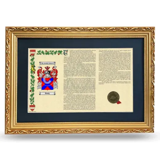 König Deluxe Armorial Landscape Framed - Gold