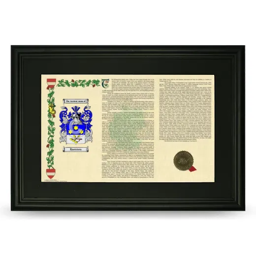Kaersten Deluxe Armorial Landscape Framed- Black