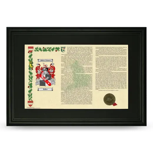 Kalea Deluxe Armorial Landscape Framed- Black