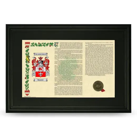 Kamerer Deluxe Armorial Landscape Framed- Black