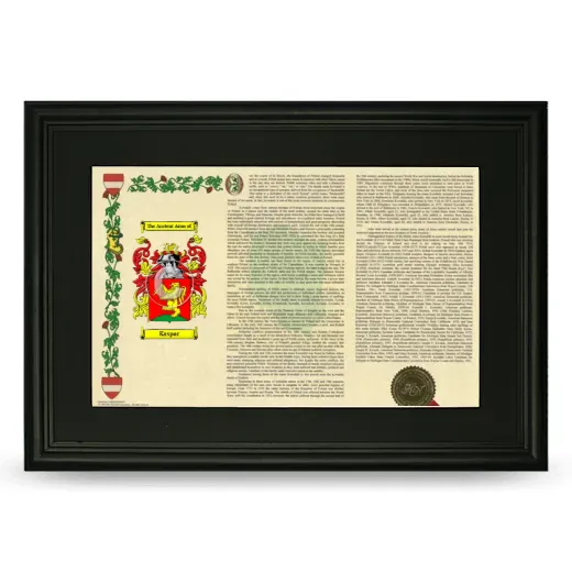 Kaspar Deluxe Armorial Landscape Framed- Black