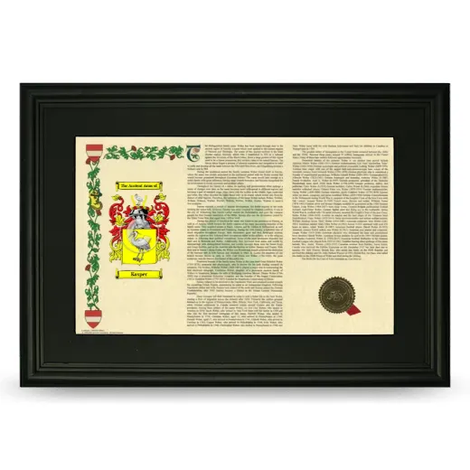 Kasper Deluxe Armorial Landscape Framed- Black