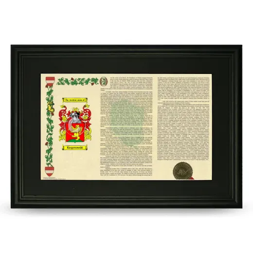 Kasperowski Deluxe Armorial Landscape Framed- Black