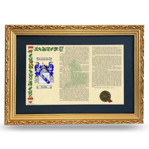 Kassing Deluxe Armorial Landscape Framed - Gold