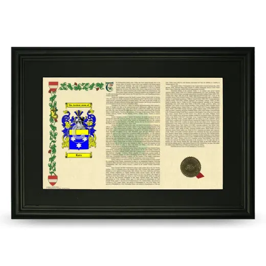 Kats Deluxe Armorial Landscape Framed- Black