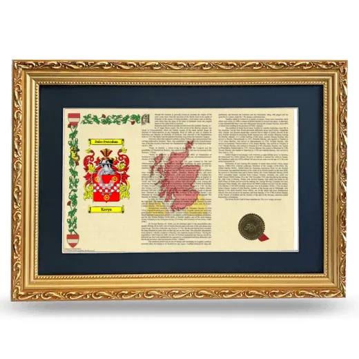 Kavya Deluxe Armorial Landscape Framed - Gold