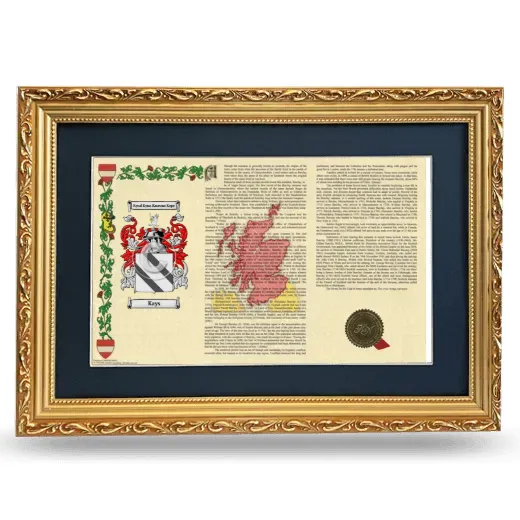 Kays Deluxe Armorial Landscape Framed - Gold