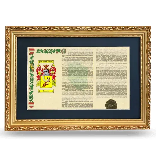 Kazimier Deluxe Armorial Landscape Framed - Gold