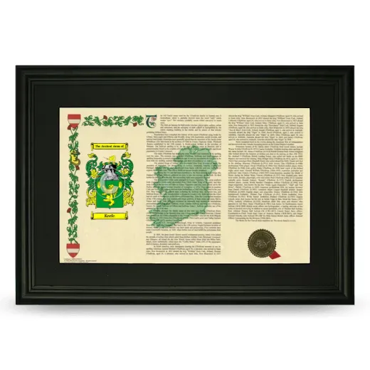Keefe Deluxe Armorial Landscape Framed- Black