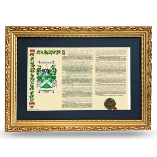 Keggin Deluxe Armorial Landscape Framed - Gold