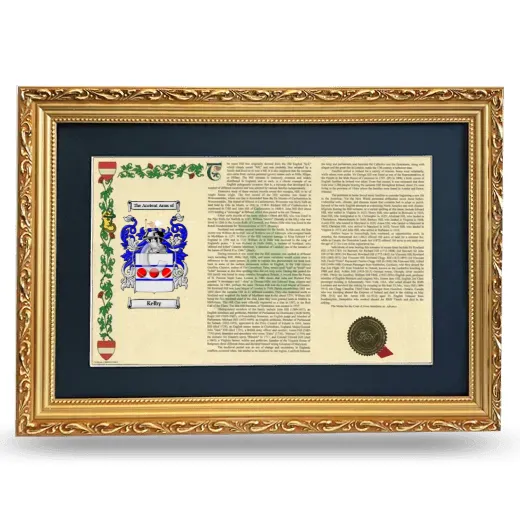 Kelby Deluxe Armorial Landscape Framed - Gold