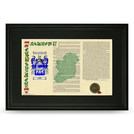Kellie Deluxe Armorial Landscape Framed- Black