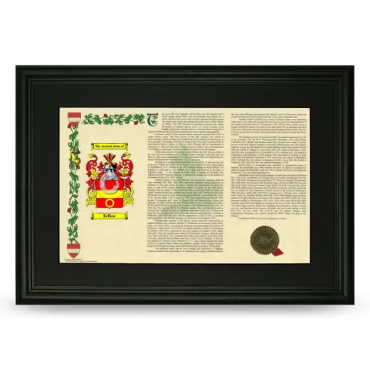 Kellow Deluxe Armorial Landscape Framed- Black