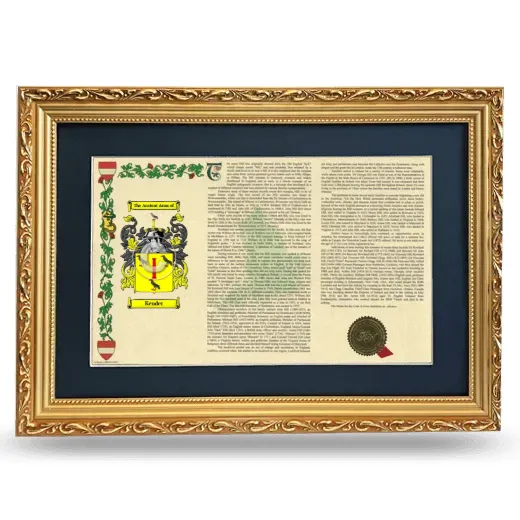 Kender Deluxe Armorial Landscape Framed - Gold