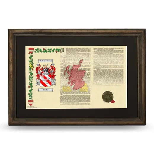 Kendra Deluxe Armorial Landscape Framed - Brown