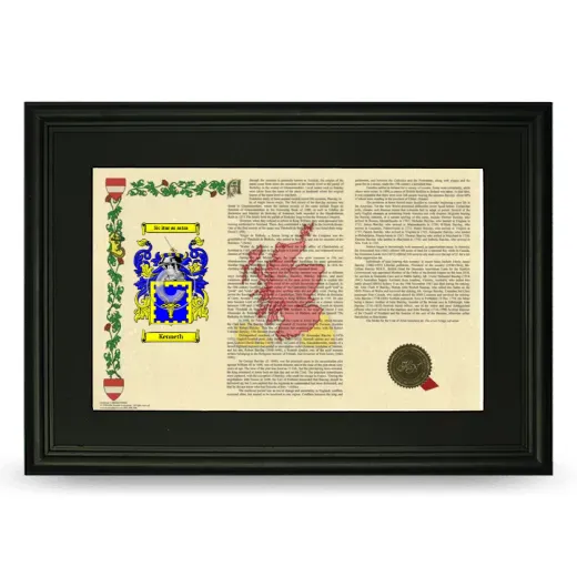 Kenneth Deluxe Armorial Landscape Framed- Black