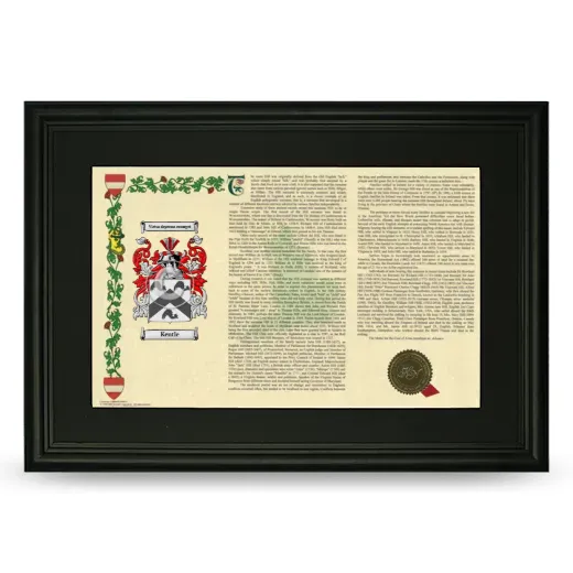Kentle Deluxe Armorial Landscape Framed- Black